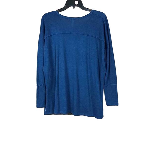 Forgotten Grace Womens XS Blue Thermal Long Sleeve Tee Soft Stretch Casual NWOT - Picture 9 of 16
